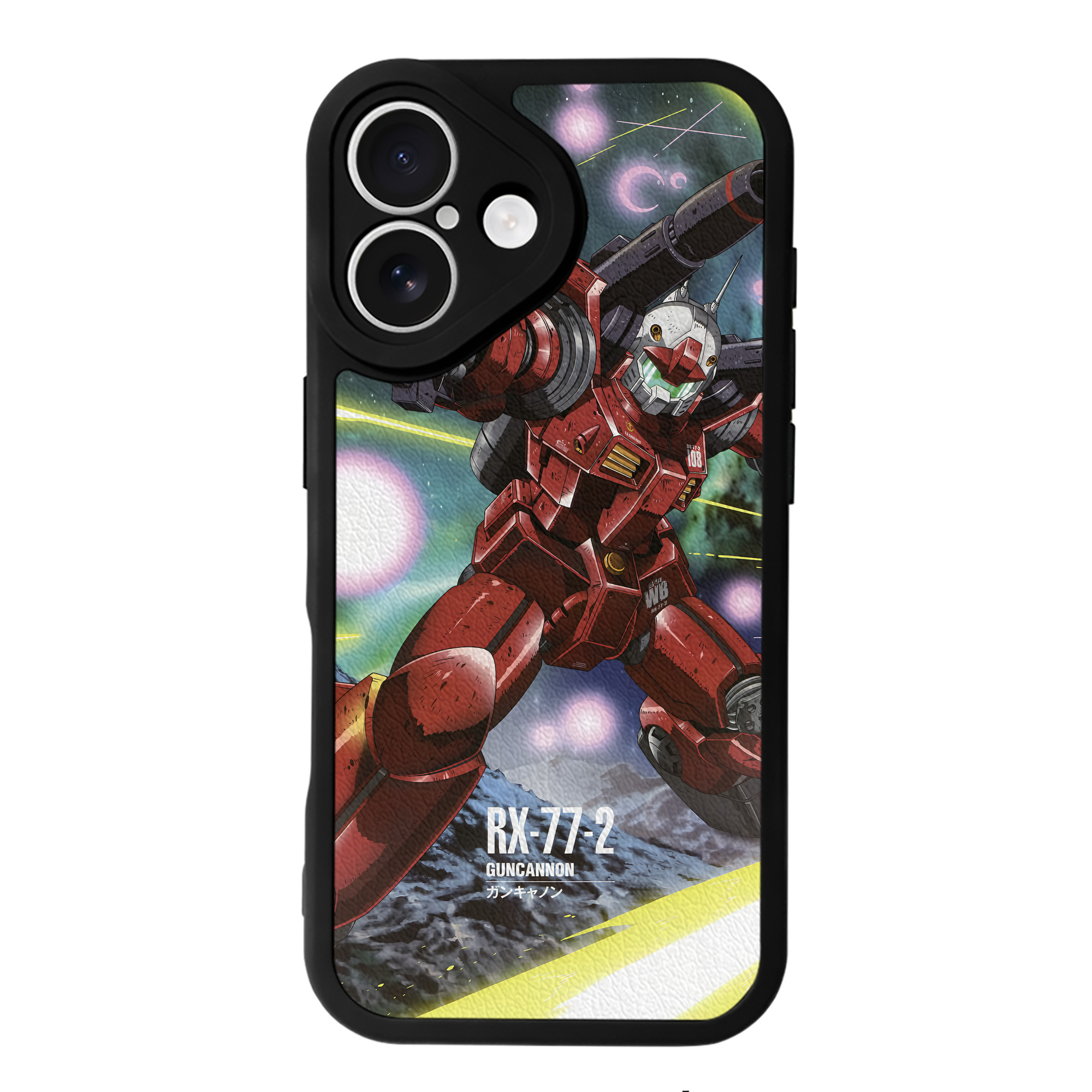 （画像用） 機動戦士ガンダム Mobile Suit Gundam 【iPhone 16シリーズ対応】シリコンスマホケース（レザー調） 材質：シリコン